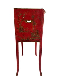 Image 4 of Red Chinoiserie Side Table
