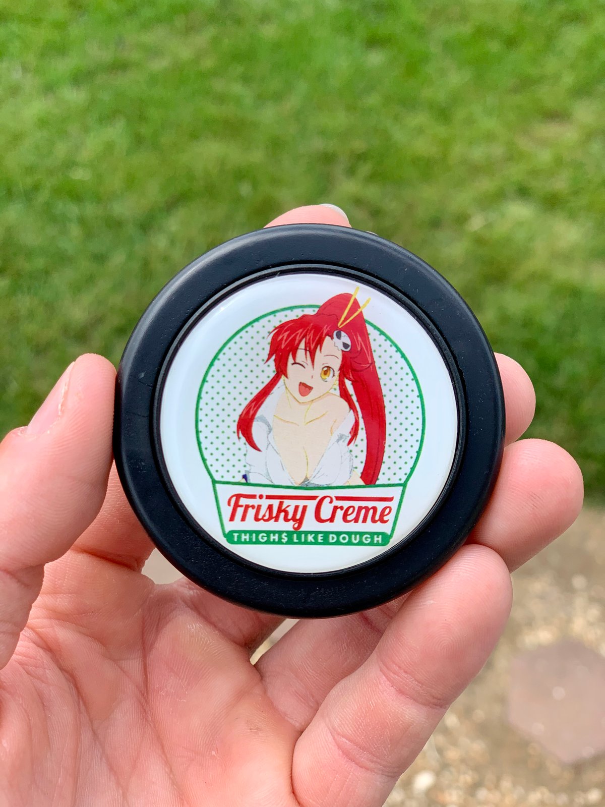 Image of Yoko // Frisky Creme Horn Button