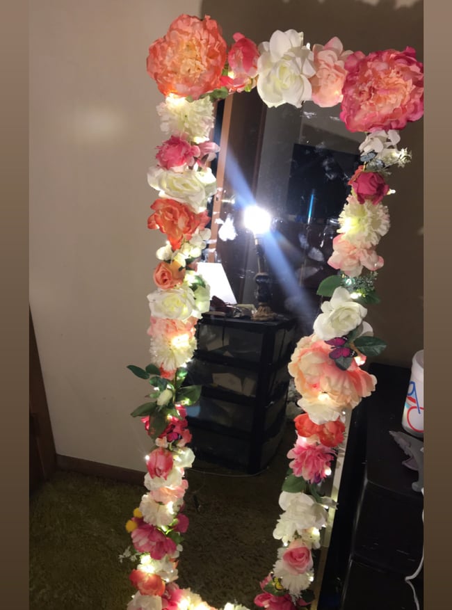 Custom mirror w lights LockedInWithLay