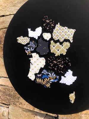 Image of Carte de France des Régions en tissu décoration murale