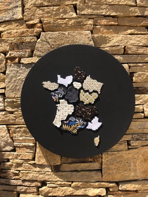 Image of Carte de France des Régions en tissu décoration murale