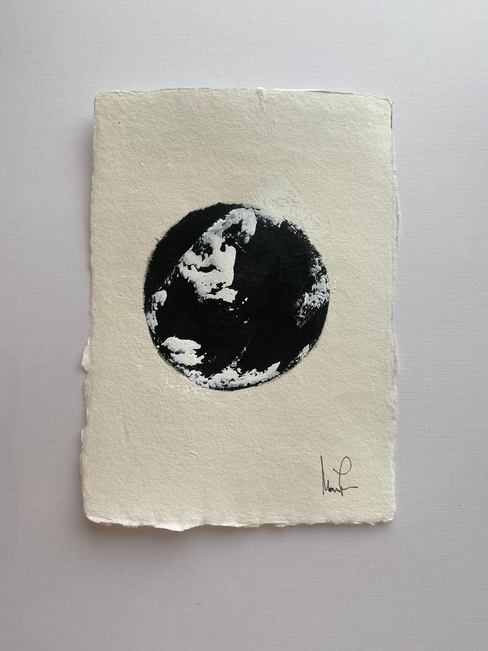 Image of ML Black and White Collection (1a)  5x7 Handmade Paper