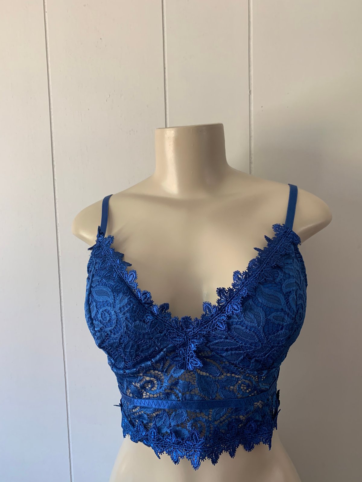 royal blue lace bra