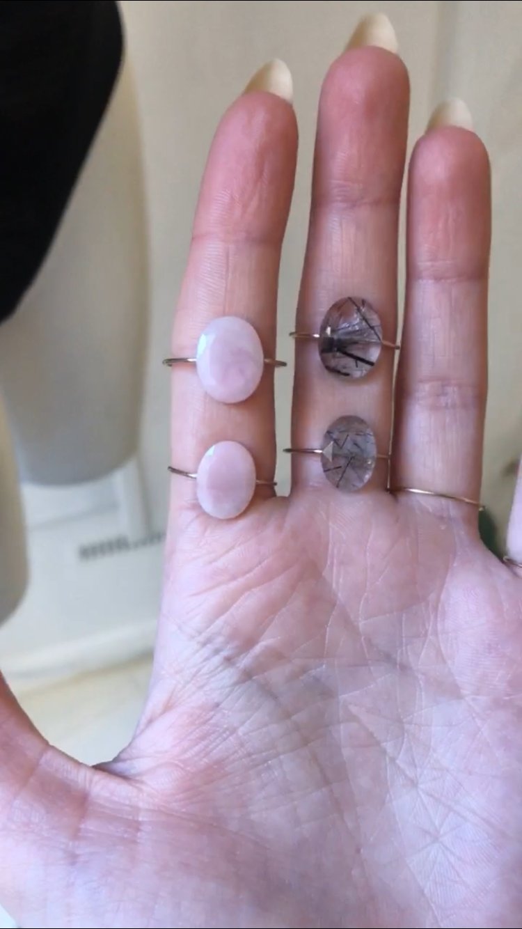 Image of Bague Ulla opale rose