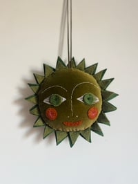 Image 3 of Olive Green Vintage Velvet Sun