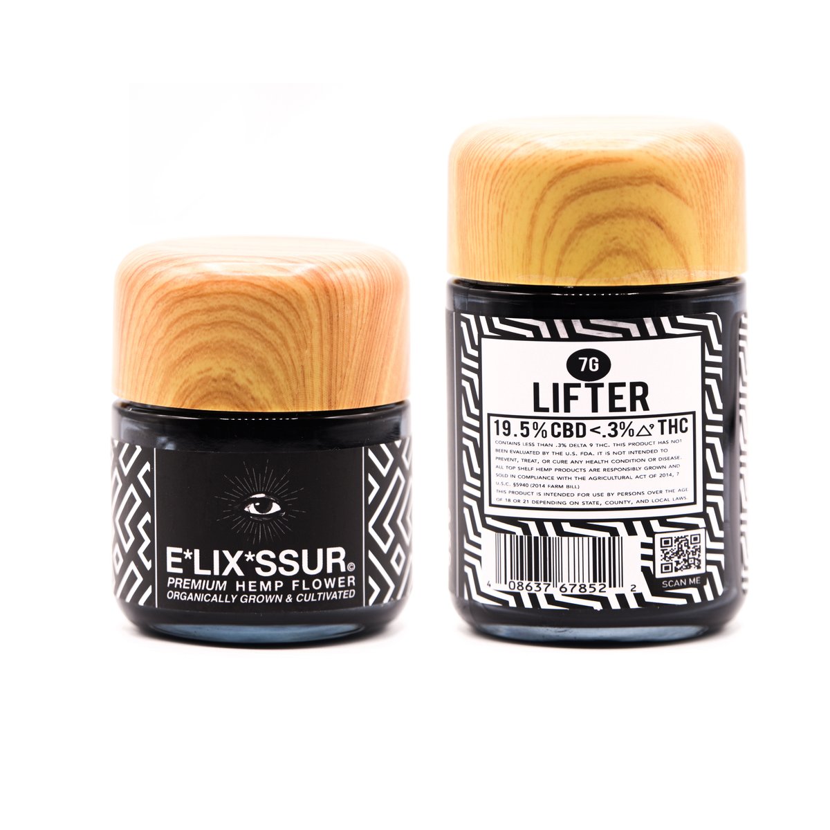 Image of ELIXSSUR [THE LIFTER] STRAIN PREMIUM CBD FLOWER JAR