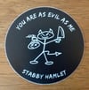 Stabby Vinyl Circle Sticker