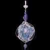 Fairy Aura Chalcedony Rosette Wire Wrapped Pendant