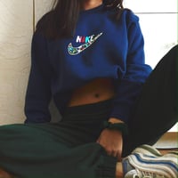 Hand-Embroidered Crewneck - “Nike” Logo