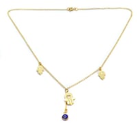 Image 1 of protect me hamsa necklace