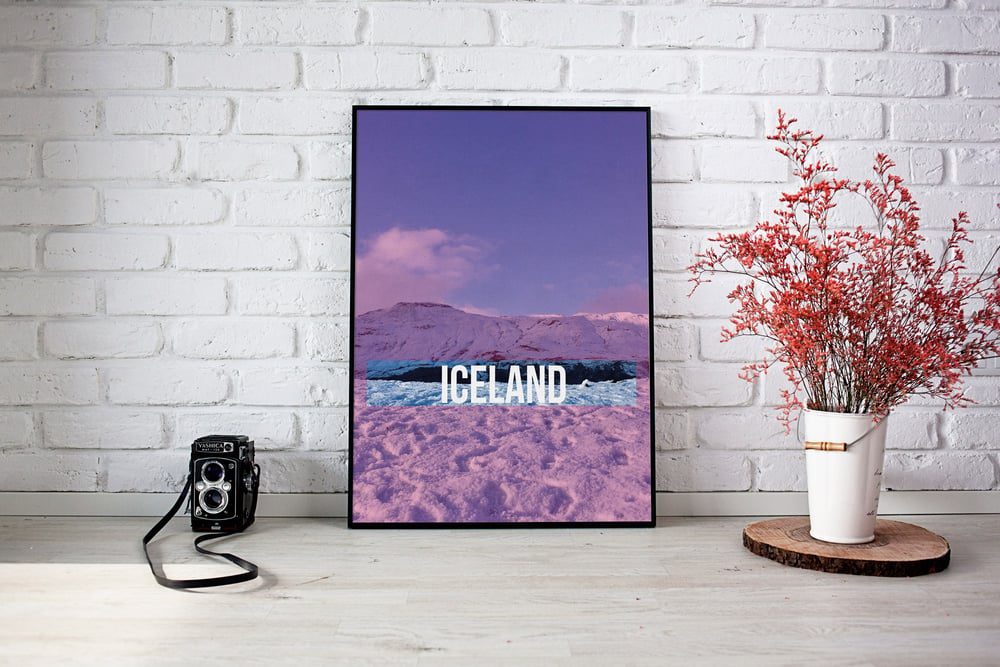 Iceland Pink and Blue