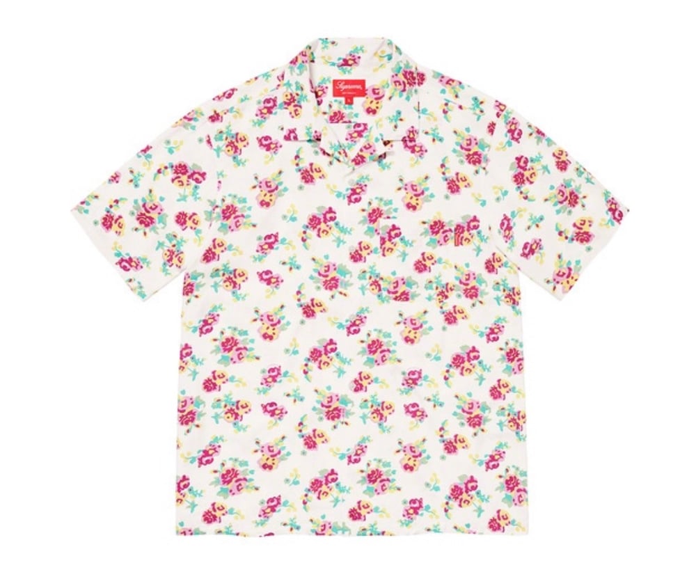 Supreme Floral Rayon S/S Shirt White