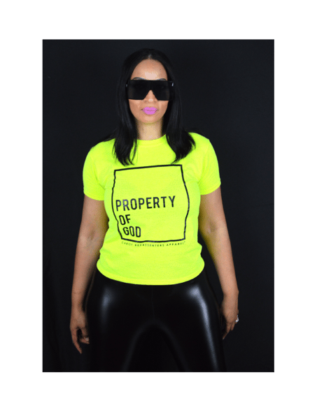 Image of SAFETY  YELLOW PROPERTY OF GOD TEE