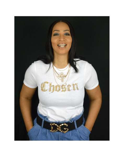 Image of CHOSEN CLUSTER GOLD&SILVER MIX BLING TEE
