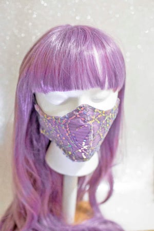 Image of tornasol radiance sequin lace mask