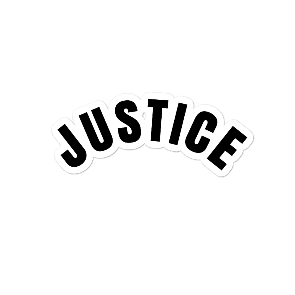 Image of JUSTICE Bubble-free stickers