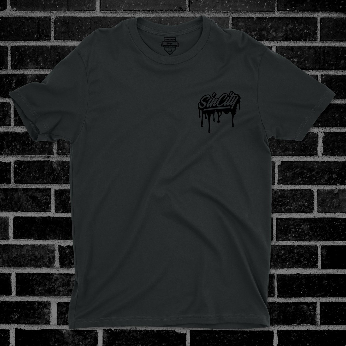 "SinCity" Extra Soft Black with Black Ink T-Shirt