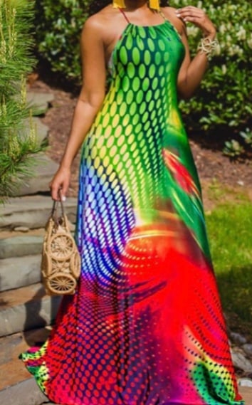 peacock sundress