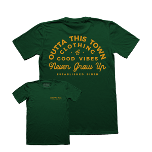 Image of Never Grow Up T-shirt | Forest Green 🧘‍♂️