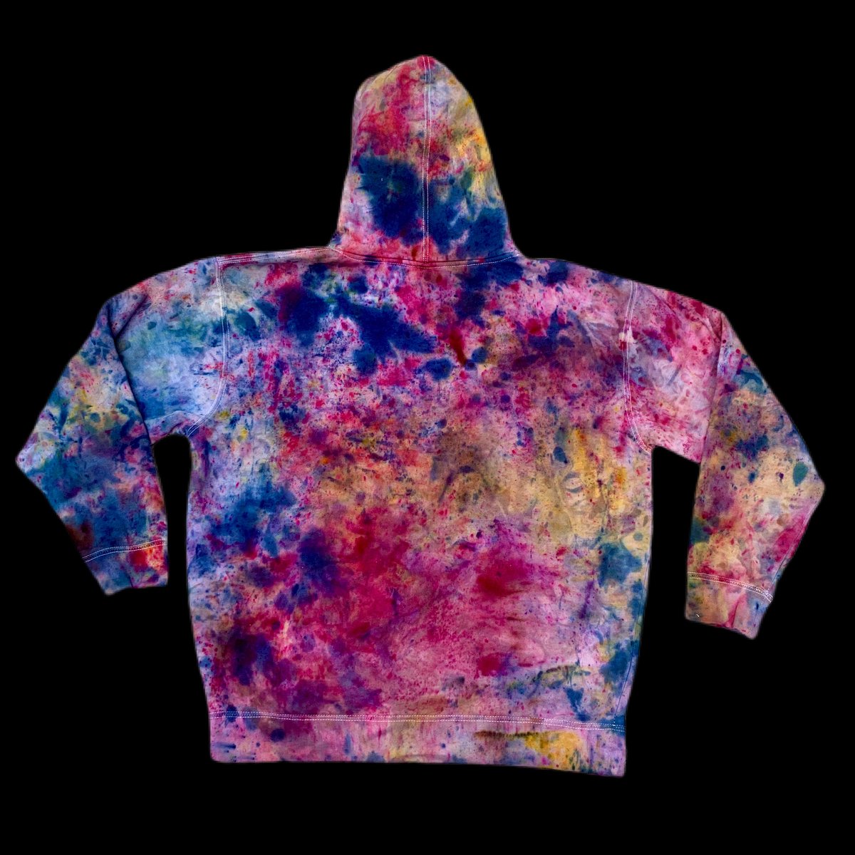 Custom Hand Dyed Heavyweight Pullover Hoodies! - Blue Razz Rainbow