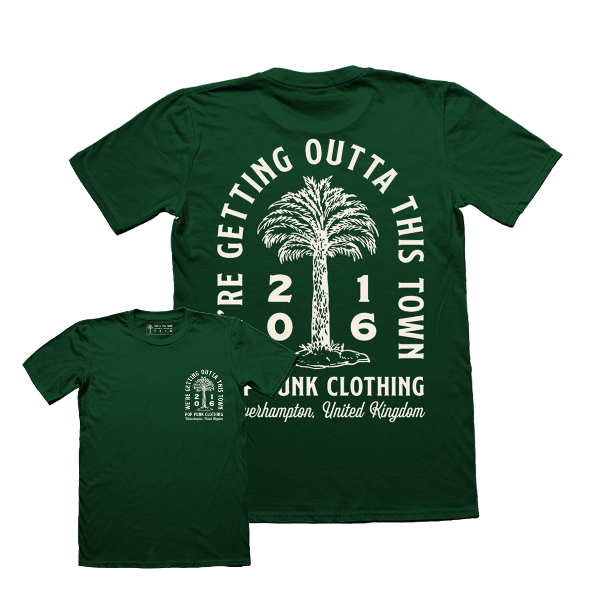 Image of Palm Pride T-shirt Forest Green ðŸŒ´