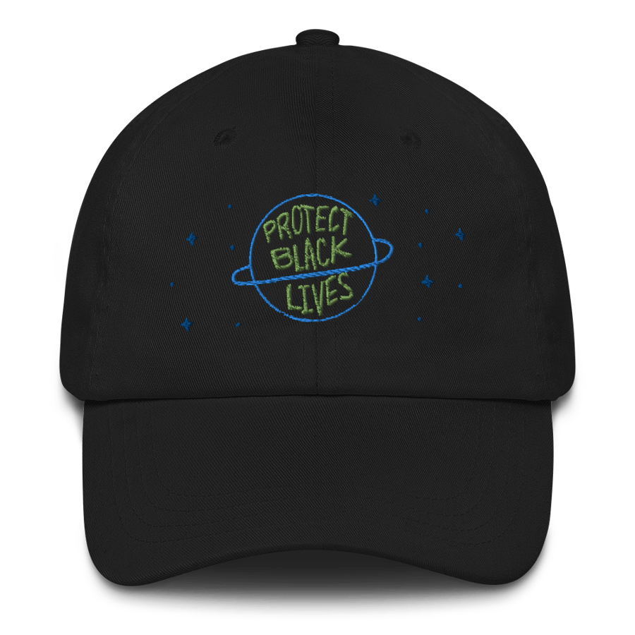 Image of Protect Black Lives - Embroidered Dad Hat (Blue & Green)