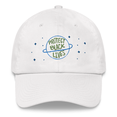 Image of Protect Black Lives - Embroidered Dad Hat (Blue & Green)