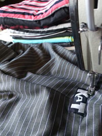 Kat pants grey/blue pinstripe