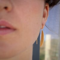 Image 1 of Half Moon Gold Earrings
