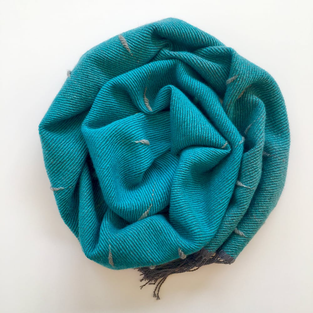 Image of Scarf Puff - Cerulean blue