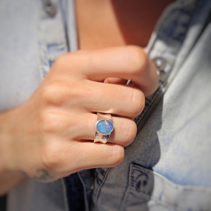 Signet Opal Ring Cayou Silver