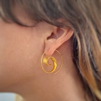 Image 2 of Snail Gold Earrings