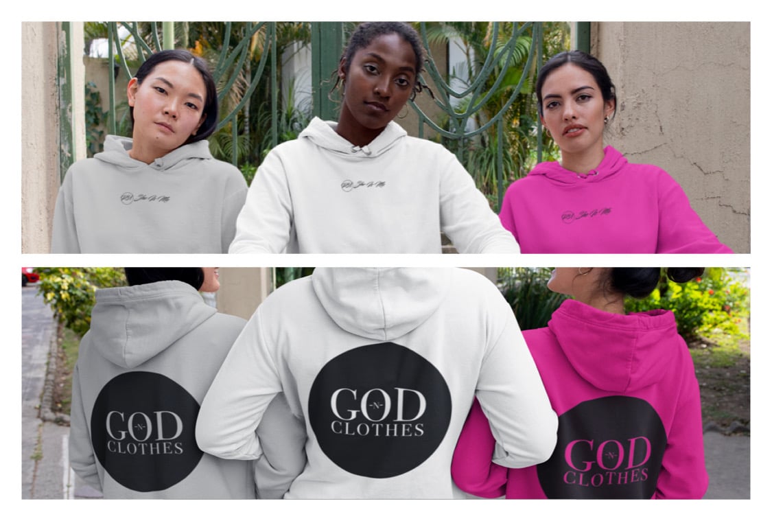 Image of P31 - She Is Me Hoodies (Hot Pink, Grey, & White)