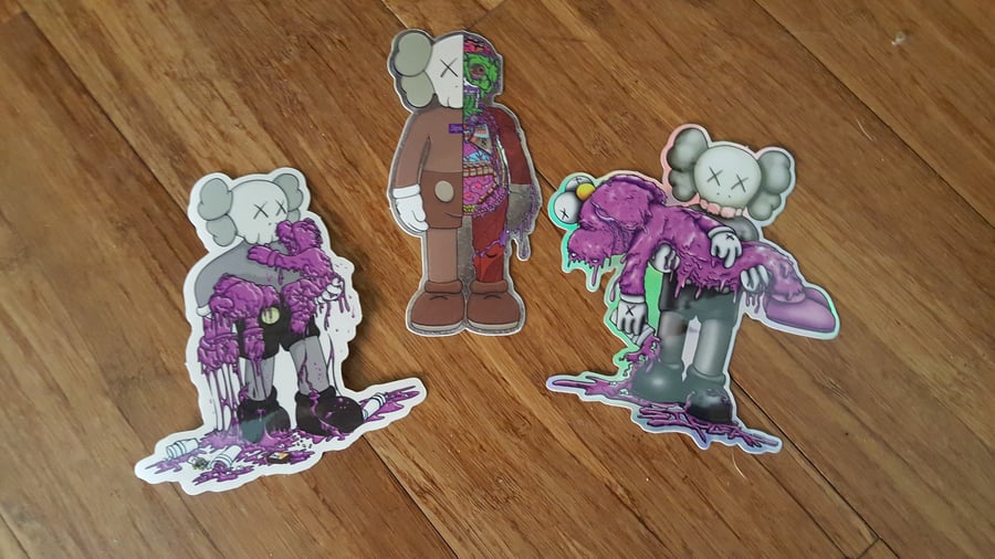 Image of Siplean "Kaws" 4" Sticker Pack
