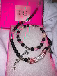Image 1 of Keys To My Heart Charm Necklace & Charm Bracelet 