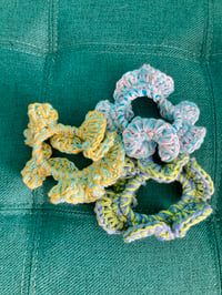 Image 1 of Handmade Trio of Crochet Hairbands in Pastel