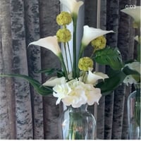 Real touch lilies and silk hydrangea