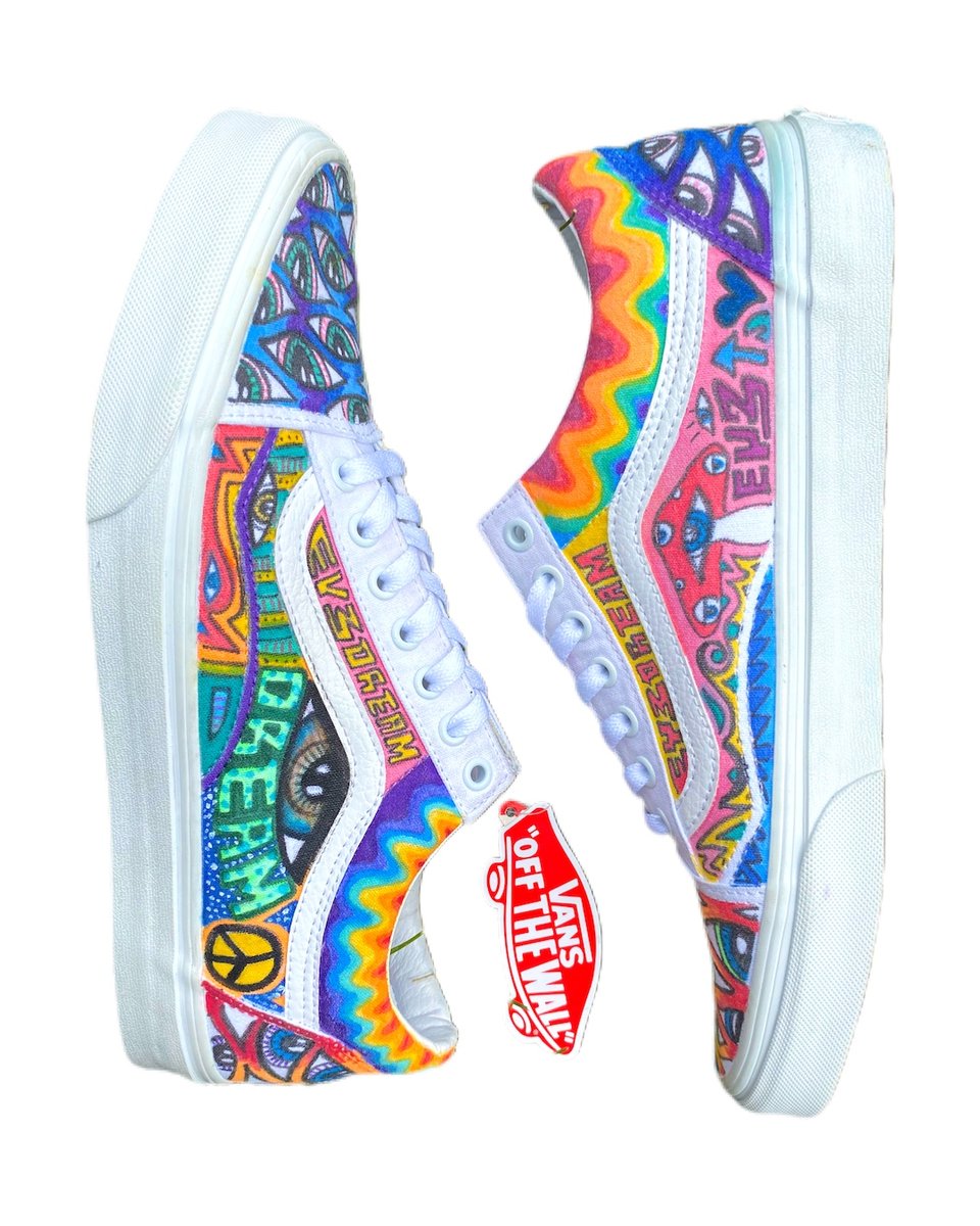 Vans sales sparkle flame