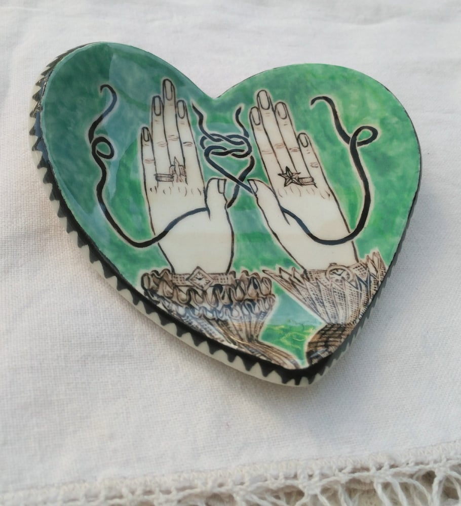 Image of Tie the Knot Heart Dish