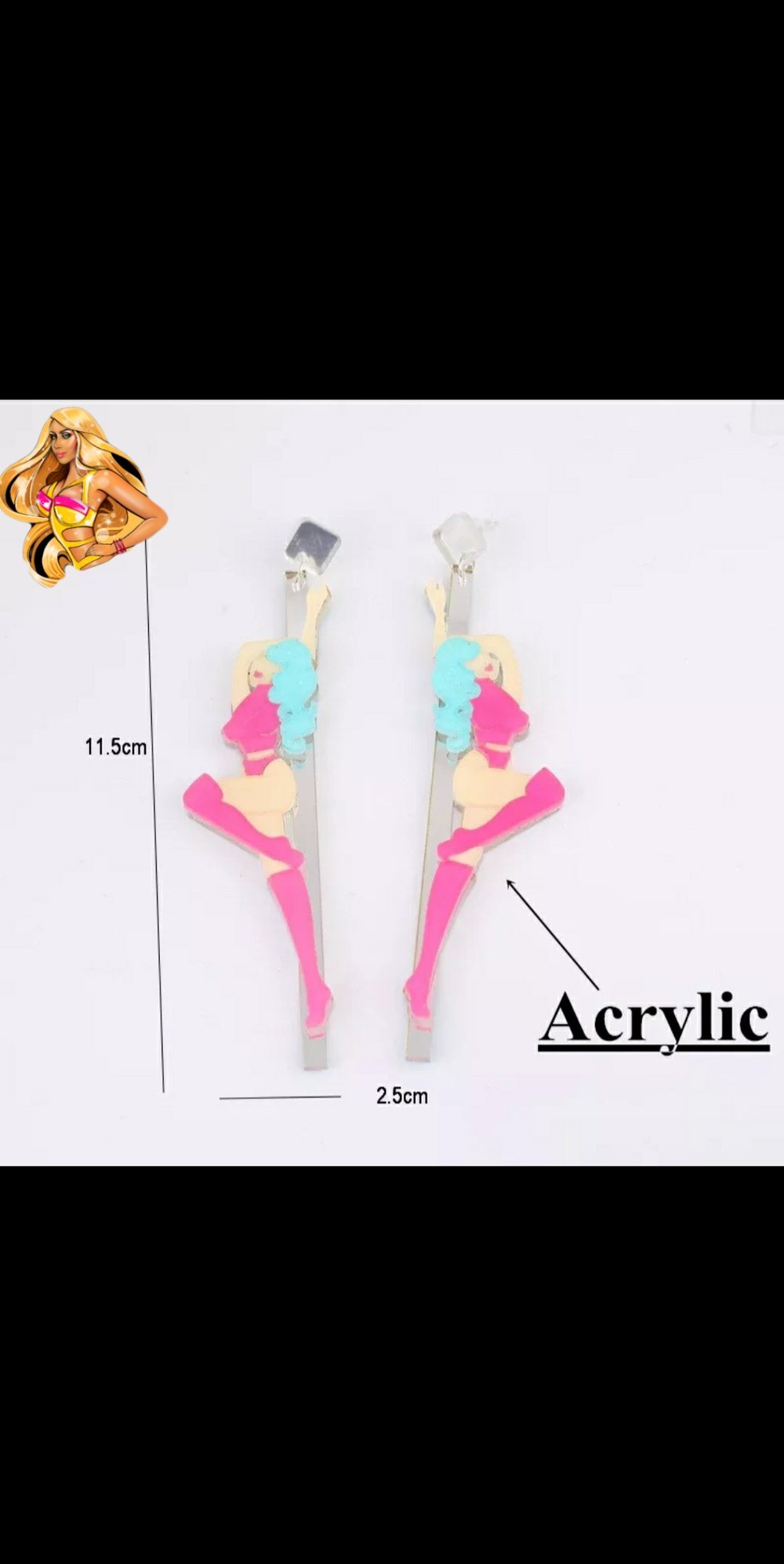 Pole dancer earrings 