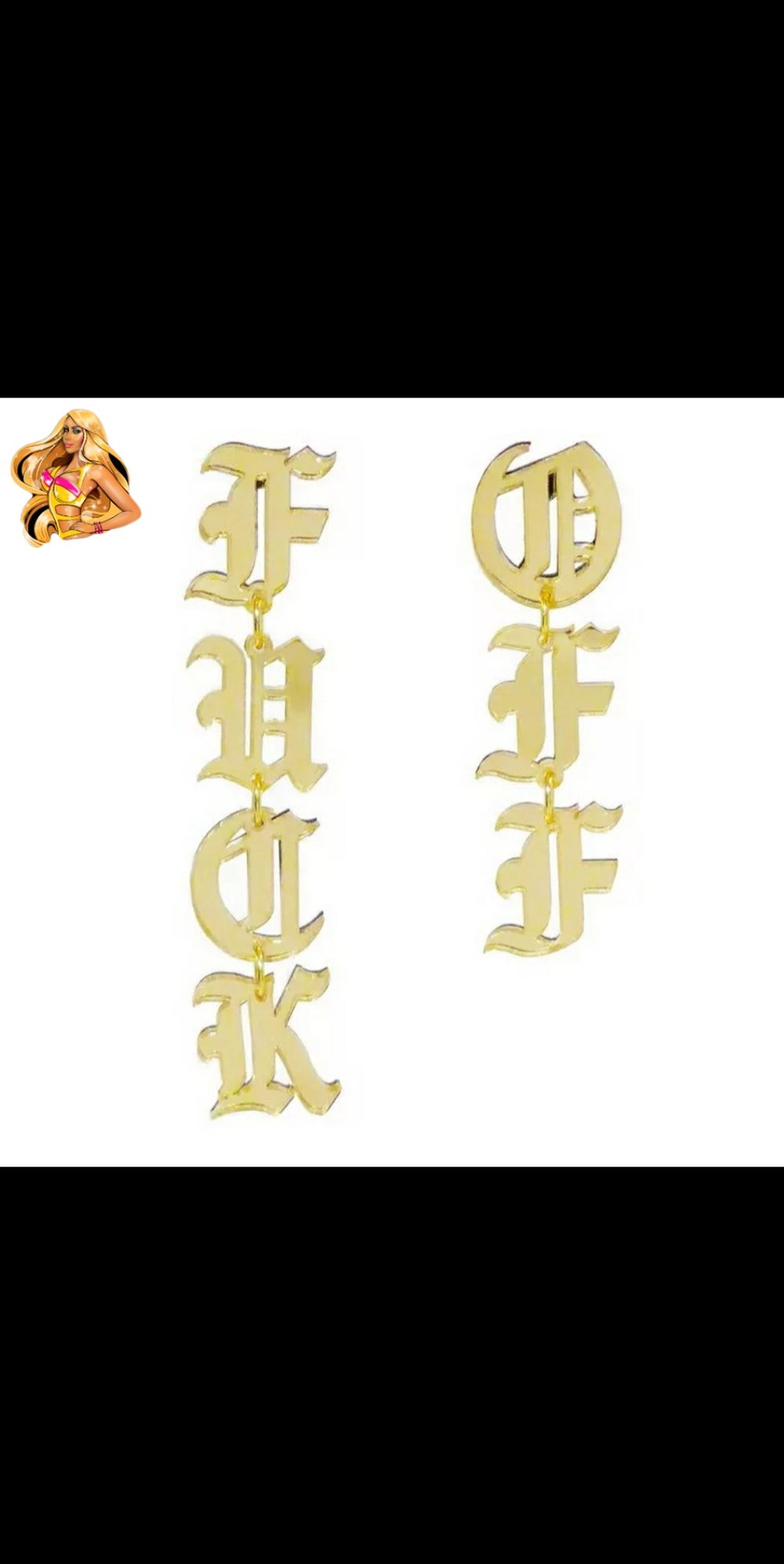 F*CK OFF earrings 