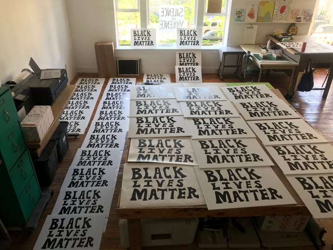 Image of Black Lives Matter yard sign (100% sales donated after $2.40)