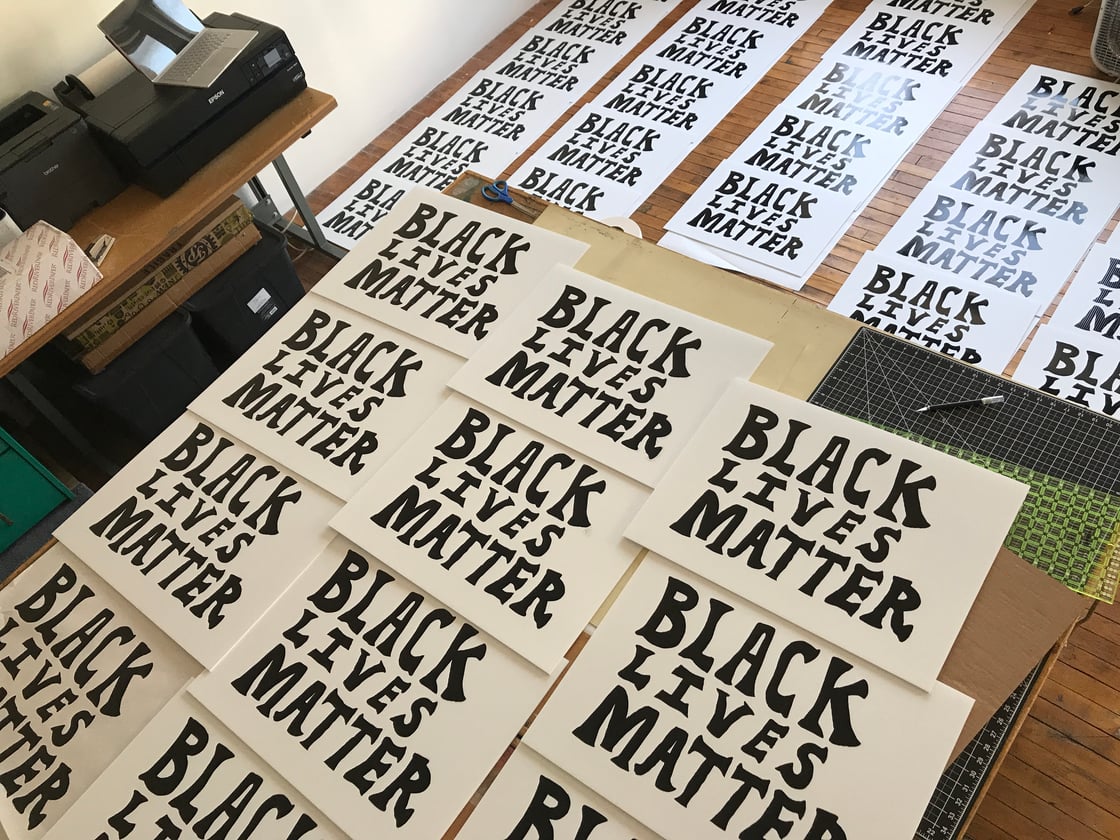 Image of Black Lives Matter yard sign (100% sales donated after $2.40)