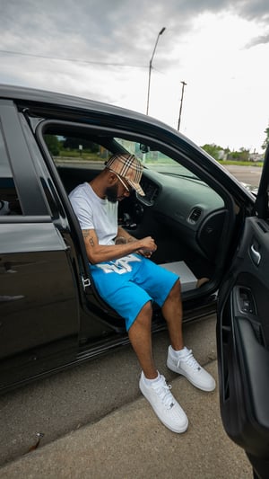 Image of Blue FLAV Shorts