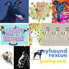 Greyhound Rescue Greeting Cards - 8 pack