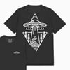 UFO Aliens Back Print T-Shirt Organic Cotton