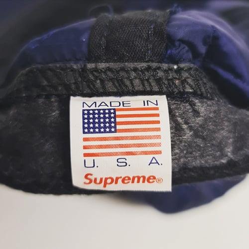 Image of Supreme "Navy" Quilted 6 Panel  / Strapback