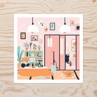 Print - Japanese living room