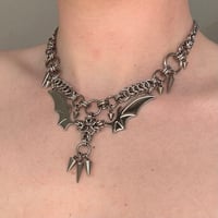 Image 5 of Bat Wings Charm Necklace