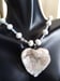 Image of WHITE TITANIUM HEART PENDANT NECKLACE